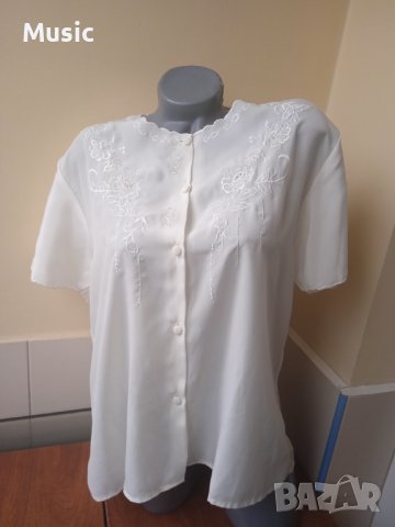 Винтидж / Vintage дамска риза с къс ръкав