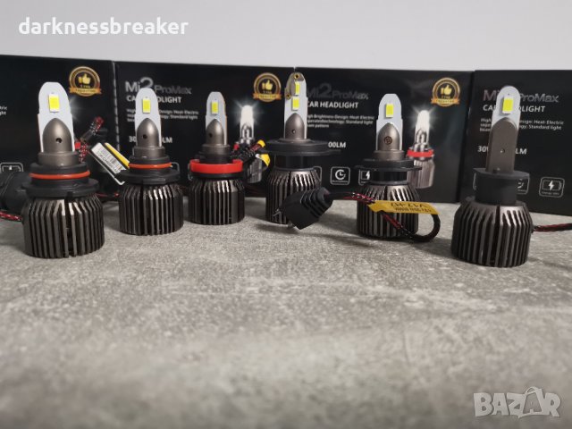 LED крушки за основни фарове  H1 Н4 Н7 Н11 НВ3 НВ4 Mi2ProMax LED 8000 lm, снимка 5 - Аксесоари и консумативи - 38267386