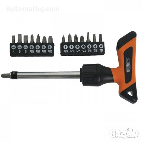 Комплект отверка с тресчотка Automat, Отверка с накрайници, 15 части