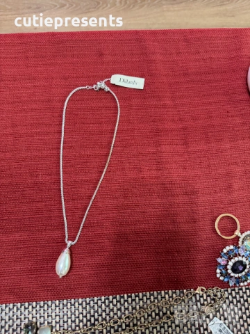 колие с перла, снимка 2 - Колиета, медальони, синджири - 54175703