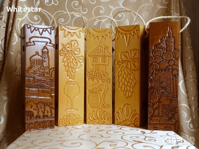 Дърворезбовани кутии за вино, снимка 8 - Декорация за дома - 47559576