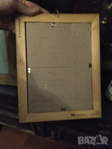 Картина найвизъм рисувана върху стъкло ,дървена рамка , снимка 3 - Картини - 42829661