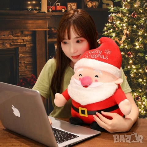 Коледна плюшена играчка Дядо Коледа – 25 см, снимка 3 - Други - 52567876