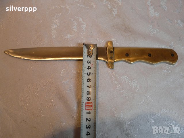  Колекционерски нож с бронзова дръжка , снимка 4 - Други ценни предмети - 30846219
