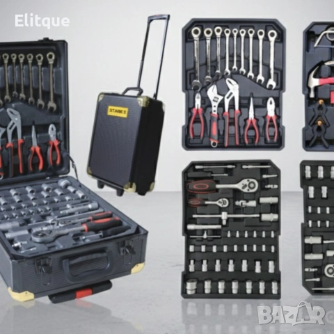 Куфар с инструменти– 599 части, професионален алуминиев тролей комплект, снимка 4 - Други стоки за дома - 53120238