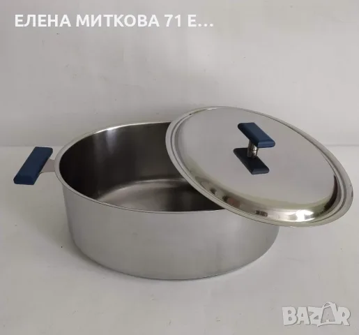 Маркова френска масивна стоманена овална тенджера/тава/гювеч+индукция, снимка 2 - Съдове за готвене - 55898859