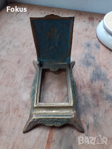 Стар тефтер за бележки бронз емайл двуглав орел, снимка 3 - Антикварни и старинни предмети - 54257515