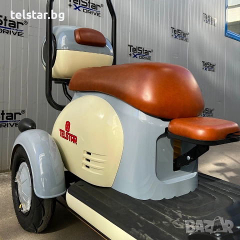 Електрическа триколка ТИП VESPA STYLE ROOF с покрив задно предаване с диференциал 60V 1500W + предно, снимка 14 - Мотоциклети и мототехника - 52411506