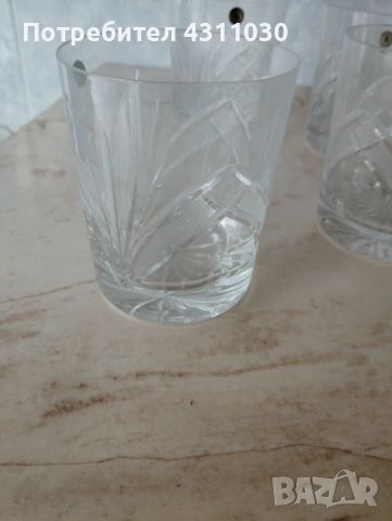 Нови български големи кристални чаши  6 броя, снимка 4 - Чаши - 54212628