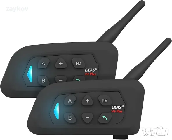 EJEAS V4Plus Bluetooth слушалка Интерком за мотоциклет, снимка 1