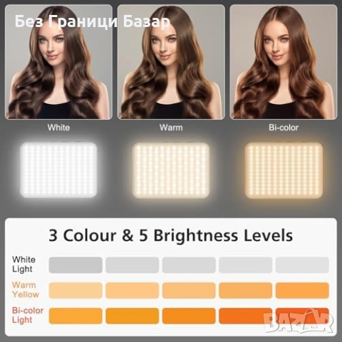 Нова Акумулаторна селфи светлина 156 LED 3 режима за телефон камера, снимка 3 - Чанти, стативи, аксесоари - 54142983