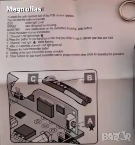 Дистанционно управление Sommer 434.42 Mhz за гаражни врати, порти, рампи, снимка 8 - Електронни четци - 40844350