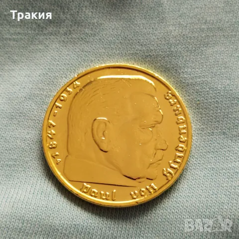 2 марки 1937 г. позлатени , снимка 3 - Нумизматика и бонистика - 47493738