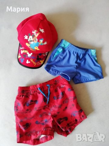 Ново! H&M + Disney - Лот-2 чифта бански + шапка, снимка 1