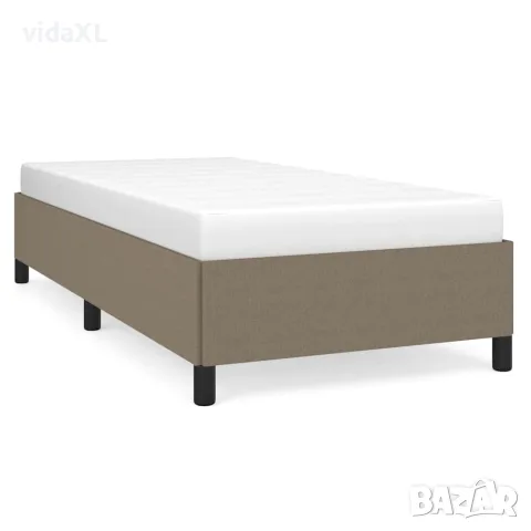 vidaXL Рамка за легло без матрак, таупе, 90x190 см, плат