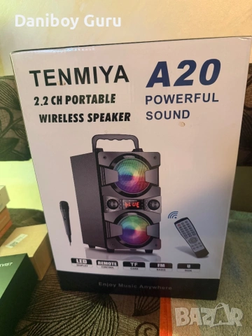 Bluetooth тонколона, преносими безжични високоговорители с микрофон, 60W пикова мощност, снимка 6 - Bluetooth тонколони - 54019983