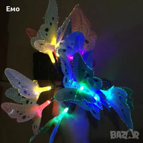 Промоция: Верига от LED лампички за градината  с пеперуди, 12 лампи, снимка 6 - Градински мебели, декорация  - 47853377