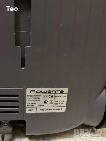 Прахосмукачка без торба Rowenta Compacteo Cyclonic (1800W, HEPA филтър) – Отлично състояние!, снимка 4 - Прахосмукачки - 56016103