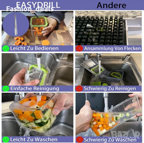 Нова многофункционална преносима Резачка за зеленчуци Бързо и лесно, снимка 6 - Други - 38537669