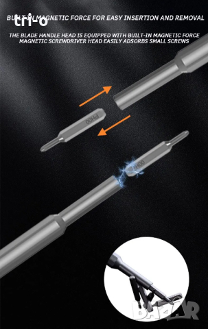 26 в 1 Комплект прецизни многофункционални отвертки, снимка 7 - Отвертки - 44774282
