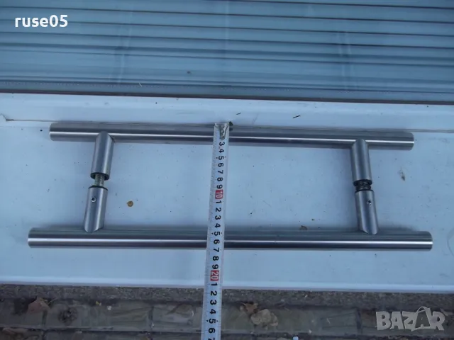 Дръжка тръбна за стъклена врата - инокс, Ф 30 mm, 500/350 mm, снимка 5 - Железария - 47261159