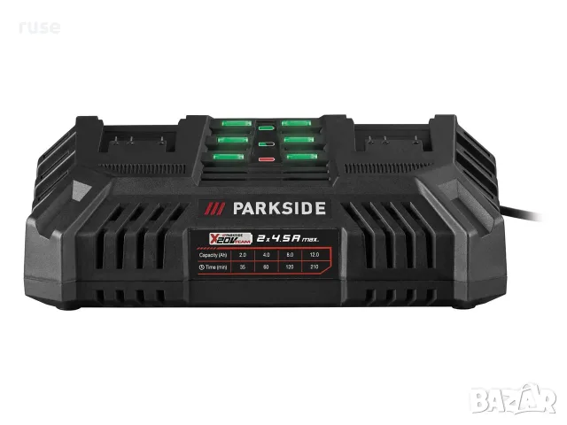 НОВИ! Двойно зарядно устройство Parkside PDSLG 20 B1 - за бързо зареждане на 20V батерии, снимка 4 - Други инструменти - 55802251
