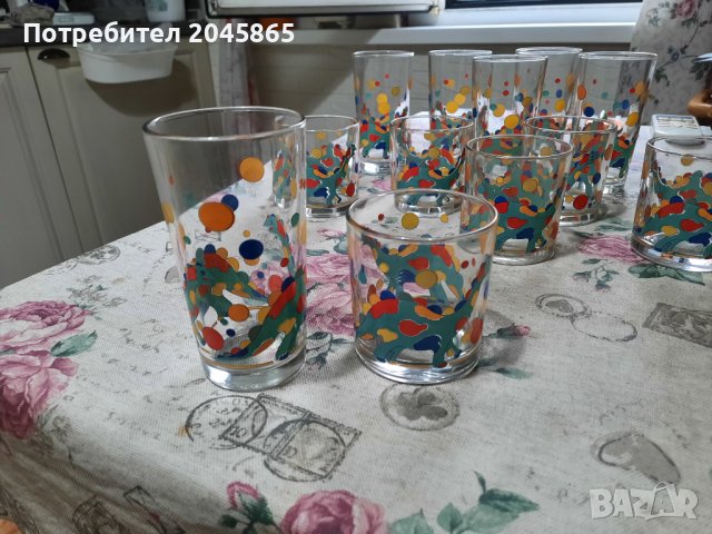 Продавам два комплекта стъклени чаши, снимка 3 - Чаши - 37053295