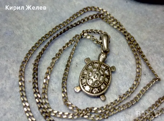 ФИГУРАЛЕН СКЪПОЦЕНЕН СРЕБЪРЕН МЕДАЛЬОН КОСТЕНУРКА СРЕБЪРНА ВЕРИЖКА КОЛИЕ РОДИРАНО СРЕБРО 925 47539, снимка 11 - Колиета, медальони, синджири - 49606084