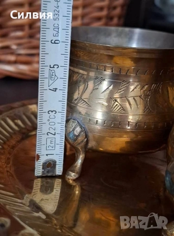 Комплект от месинг , снимка 7 - Антикварни и старинни предмети - 53893116