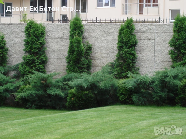 Вибропресовани бетонови блокчета за ограда, имитиращи дялан камък