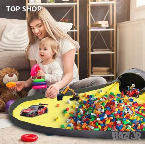 Livarno Кошница за играчки 3 в 1 постелка за игра син и розов цвят, снимка 6 - Образователни игри - 48818902