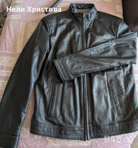 мъжко кожено яке, снимка 3 - Якета - 51633909