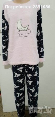 НОВООО ЗАРЕЖДАНЕ!Дамска плюшена пижама различни разцветки, снимка 4 - Пижами - 38585918