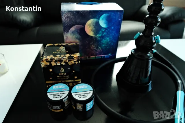 Наргиле El Badia Celeste Black Blue Edition, снимка 5 - Наргилета - 48547870