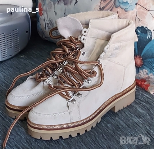 Два чифта / Маркови боти от естествен велур и кожа "Esprit" и "Mango" / N37, снимка 11 - Дамски боти - 42373805