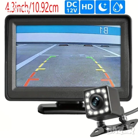 Дисплей  4.3 TFT със стойка и камера за задно виждане, снимка 6 - Аксесоари и консумативи - 50907231