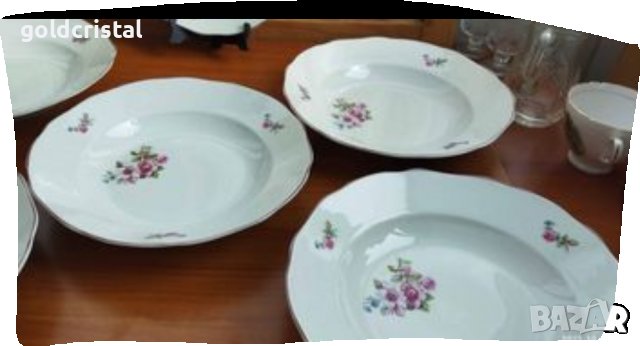 Стар български порцелан чинии плитки и дълбоки, снимка 5 - Антикварни и старинни предмети - 36920559