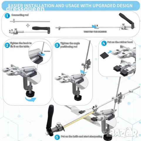 4387 Система за заточване на ножове с фиксиран ъгъл RUIXIN PRO RX009, снимка 5 - Други стоки за дома - 48905870
