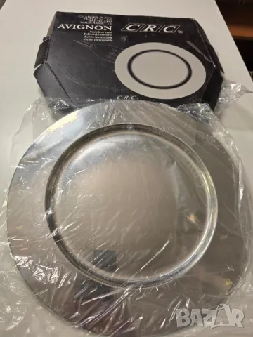 К-кт 6бр подложни чинии неръждаема стомана 32см диаметър , снимка 6 - Чинии - 50317755