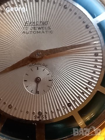 Позлатен швейцарски часовник Exactus automatic , снимка 5 - Мъжки - 39181509