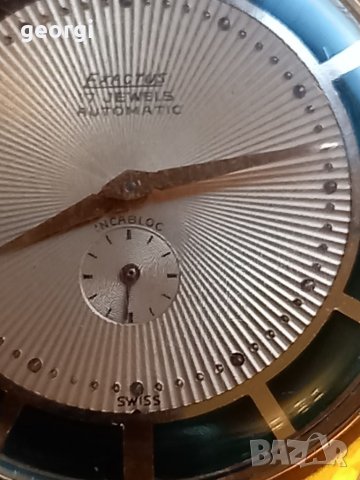 Позлатен швейцарски часовник Exactus automatic , снимка 5 - Мъжки - 39181509