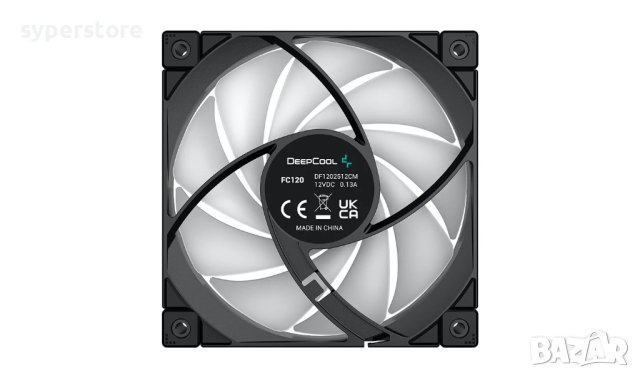 Вентилатор за компютър 120x120x25mm DeepCool Fan 120 R-FC120-BAMN1-G-1 1800RPM ARGB, снимка 4 - Други - 40253314
