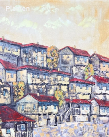 КАРТИНА МАСЛО НА ПЛАТНО ЗАВАРИН ВЕСЕЛИНОВ 2003 Г., снимка 4 - Картини - 54161017