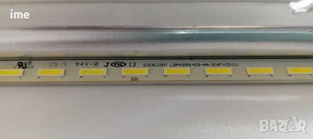 Подсветка 2бр LED Backlight LBM430M1403-AA-2. Свалена от Телевизор Sony KDL-43W805C., снимка 7 - Части и Платки - 47591719