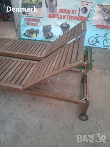 Дървен шезлонг, снимка 3 - Градински мебели, декорация  - 54083919