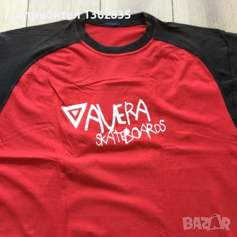 оригинална скейтърска тениска AVERA SKATEBOARDS размер XL / XXL от САЩ, снимка 2 - Тениски - 53037676
