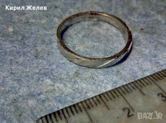 СТИЛНА ЕЛЕГАНТНА СРЕБЪРНА ХАЛКА ПРЪСТЕН СРЕБРО 925 ФИНА РЪЧНА ИЗРАБОТКА 48565, снимка 6 - Пръстени - 49001391