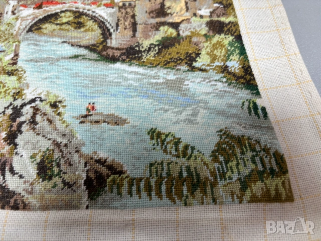 Ушит Гоблен "Мостар"-29см х 23,5 см, снимка 4 - Гоблени - 54068621