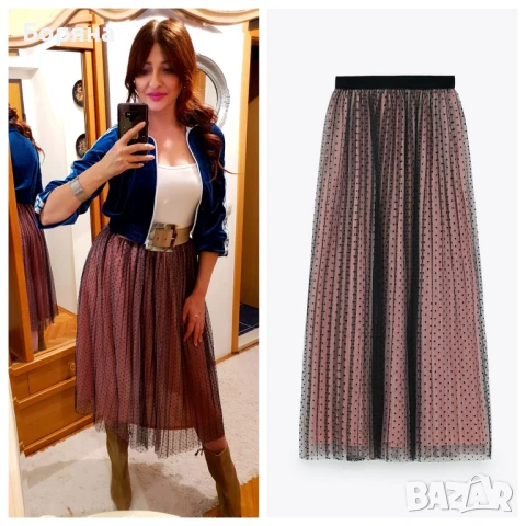 ZARA нова с етикет тюлена пола, снимка 4 - Поли - 51285650