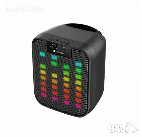 Преносима безжична тонколона KTS 1841 6.5" BLUETOOTH, MP3, SD, светлинни ефекти, снимка 2 - Тонколони - 50209899